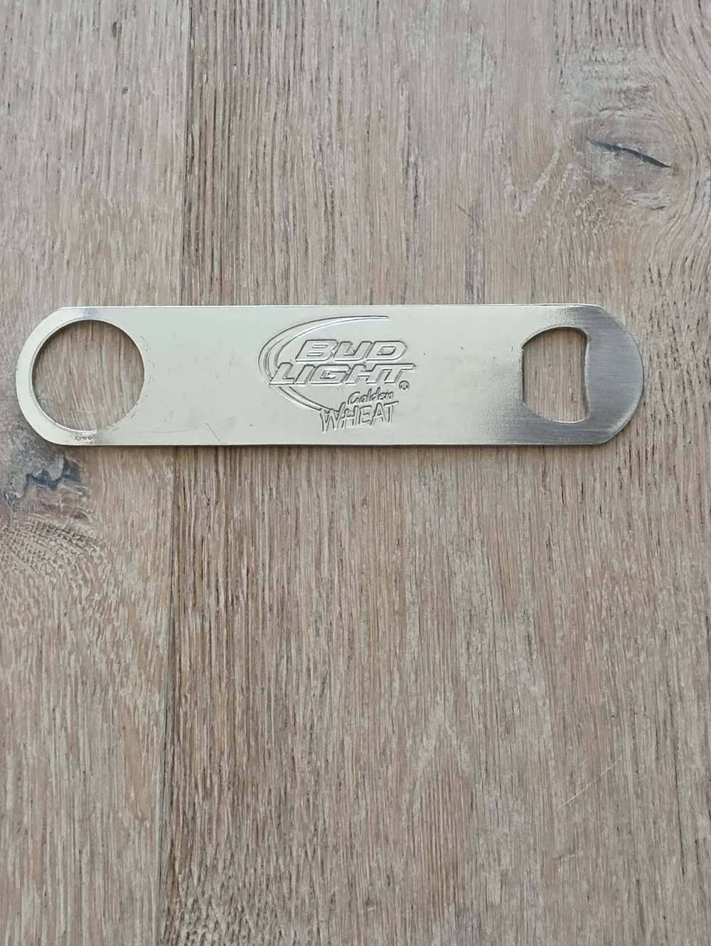 Bud Light Golden Wheat Metal Bar Key Bottle Opener